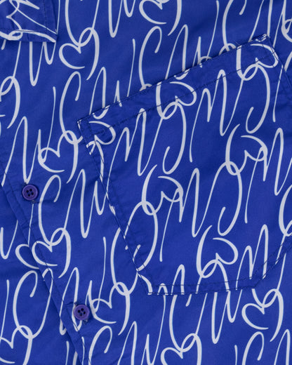 Nipsey Blue Silk Shirt & Shorts Set